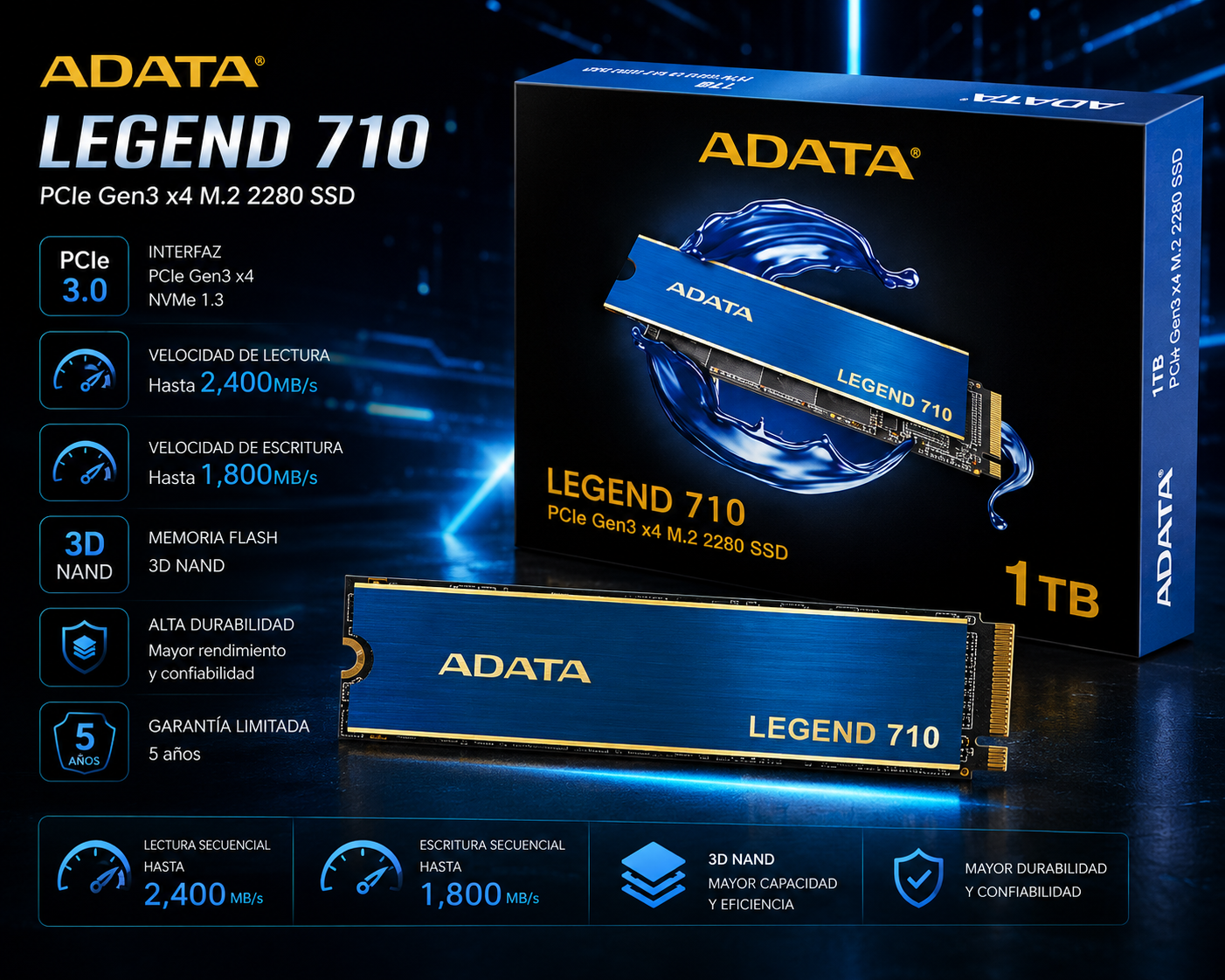SSD ADATA Legend 710 1 TB NVMe