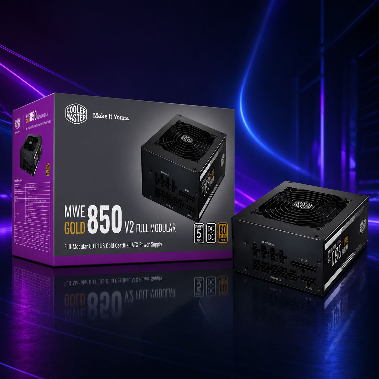 Fuente de poder Cooler Master Mwe Gold 850 V2