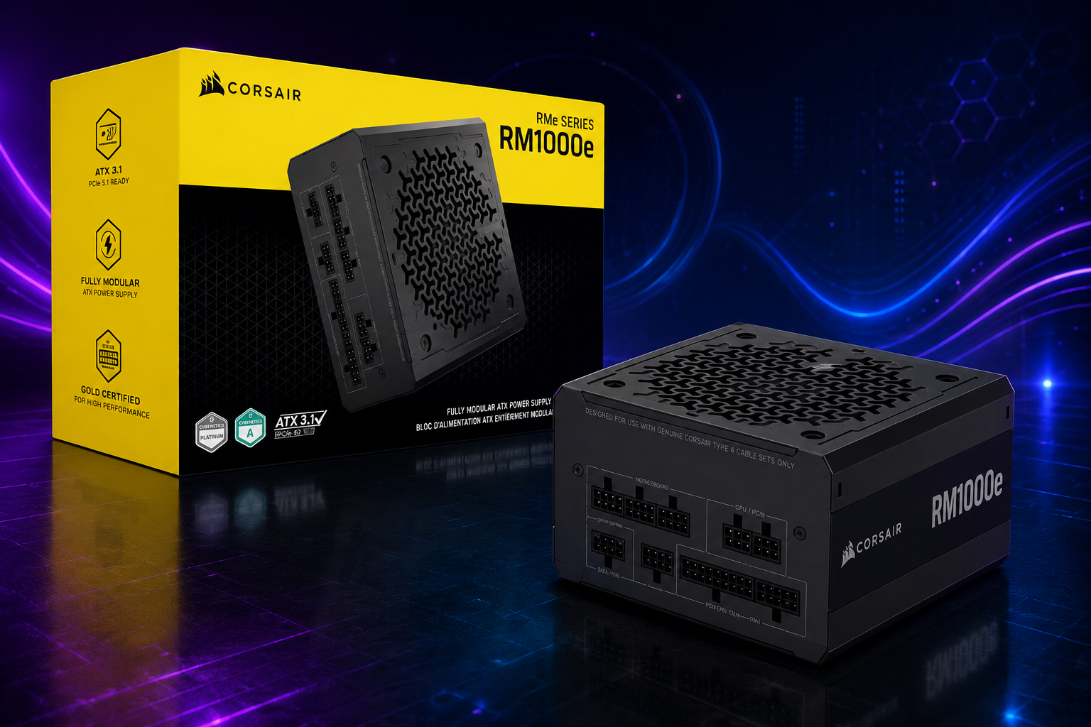 Fuente de poder Corsair RM1000E 1000 W 80 Plus Gold