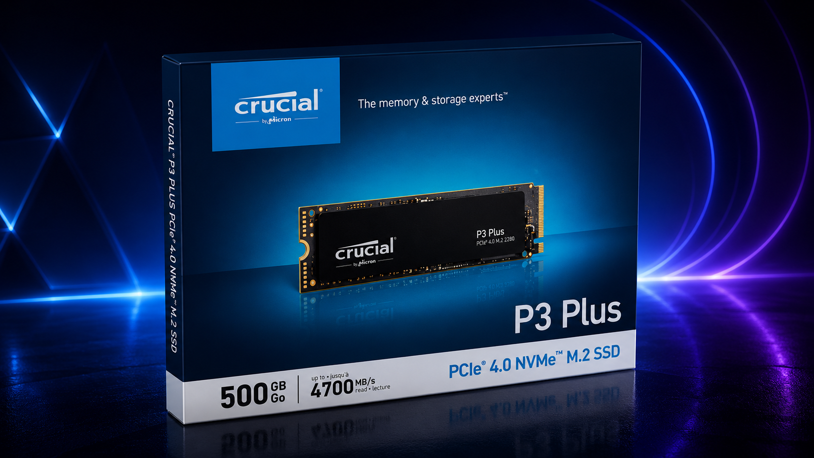 SSD Crucial P3 500 GB NVMe