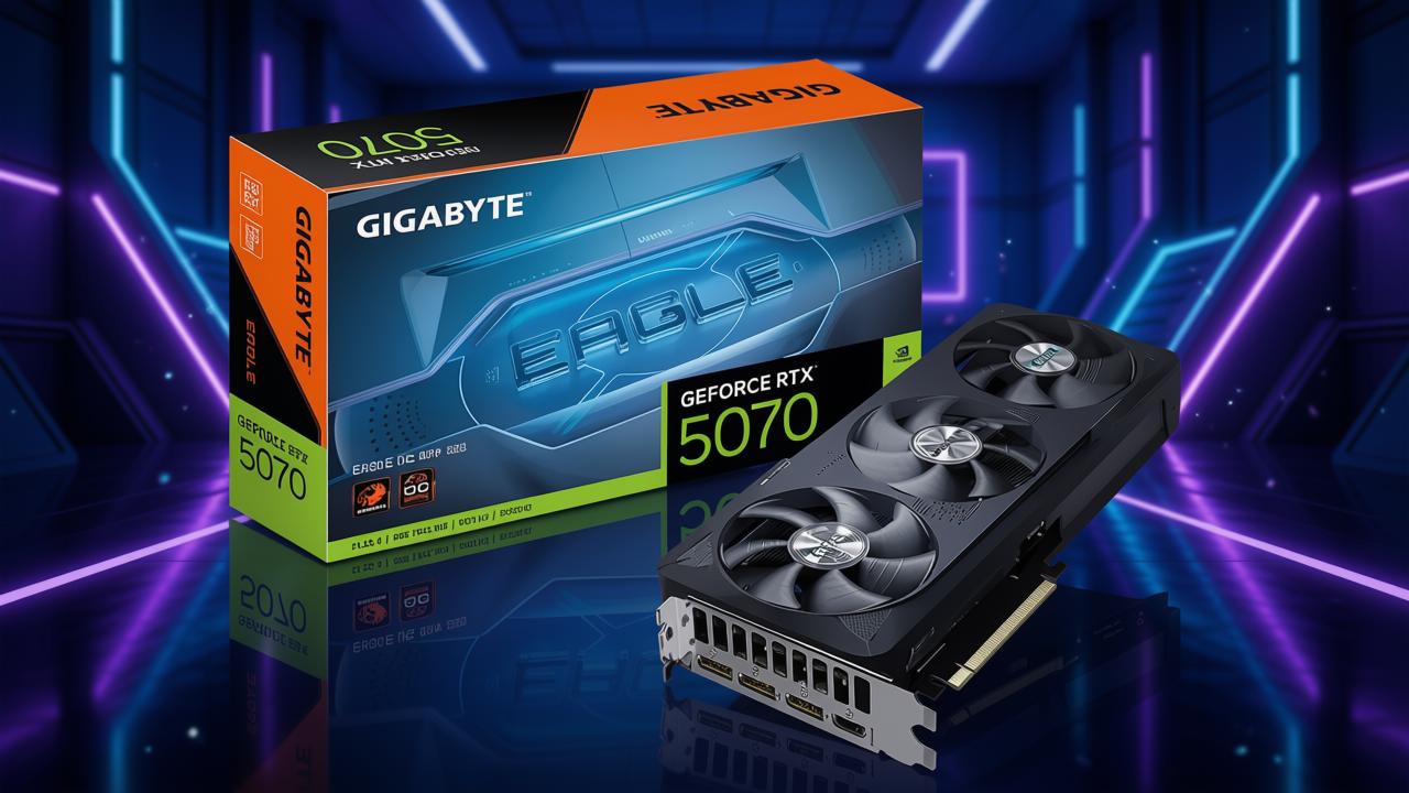 Gigabyte RTX 5070 12 GB GDDR7 Eagle OC Black