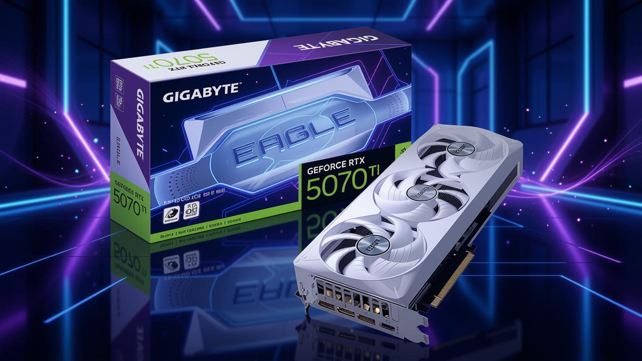 Gigabyte RTX 5070 12 GB GDDR7 Eagle OC White