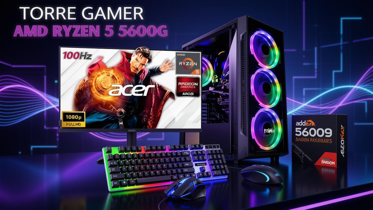 PC AMD Ryzen 5 5600G 16 GB 512 GB