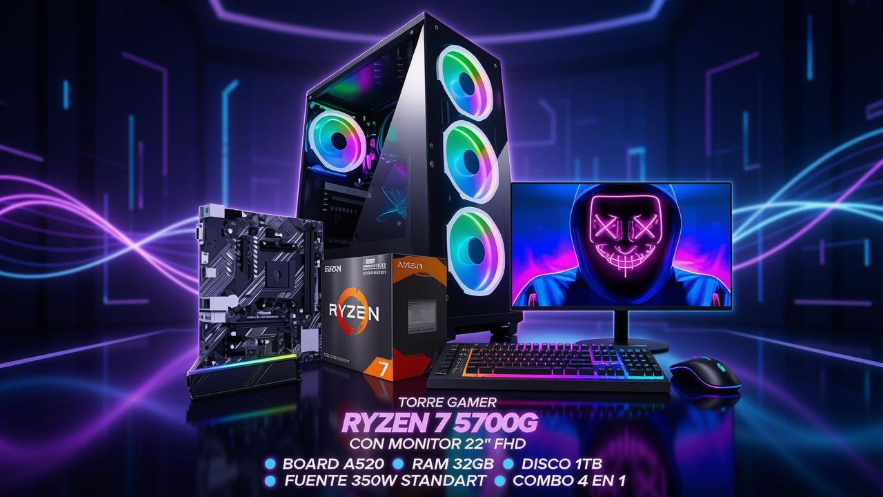 PC AMD Ryzen 7 5700G 32 GB 1 TB