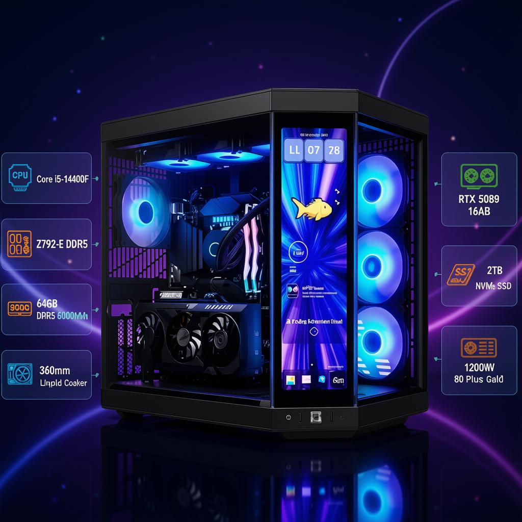 Estación de trabajo Intel Core I9 14900K 64 GB 2 TB
